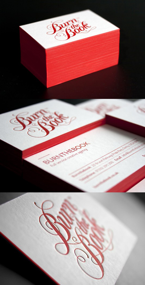Khỏe khoắn với 40 thiết kế Business card dầy cạnh red-letterpress