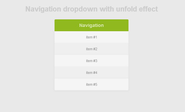 unfold effect d-ropdown menu