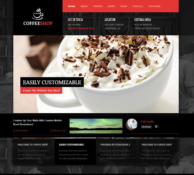 coffee shop wordpress theme