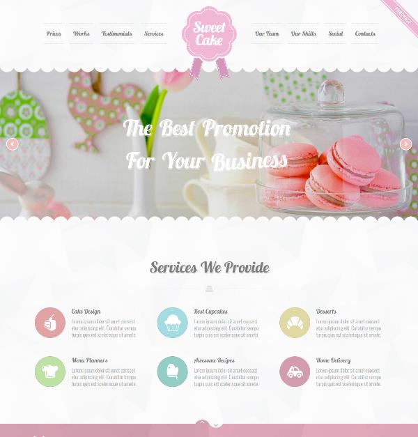 sweet cake wordpress bakery theme