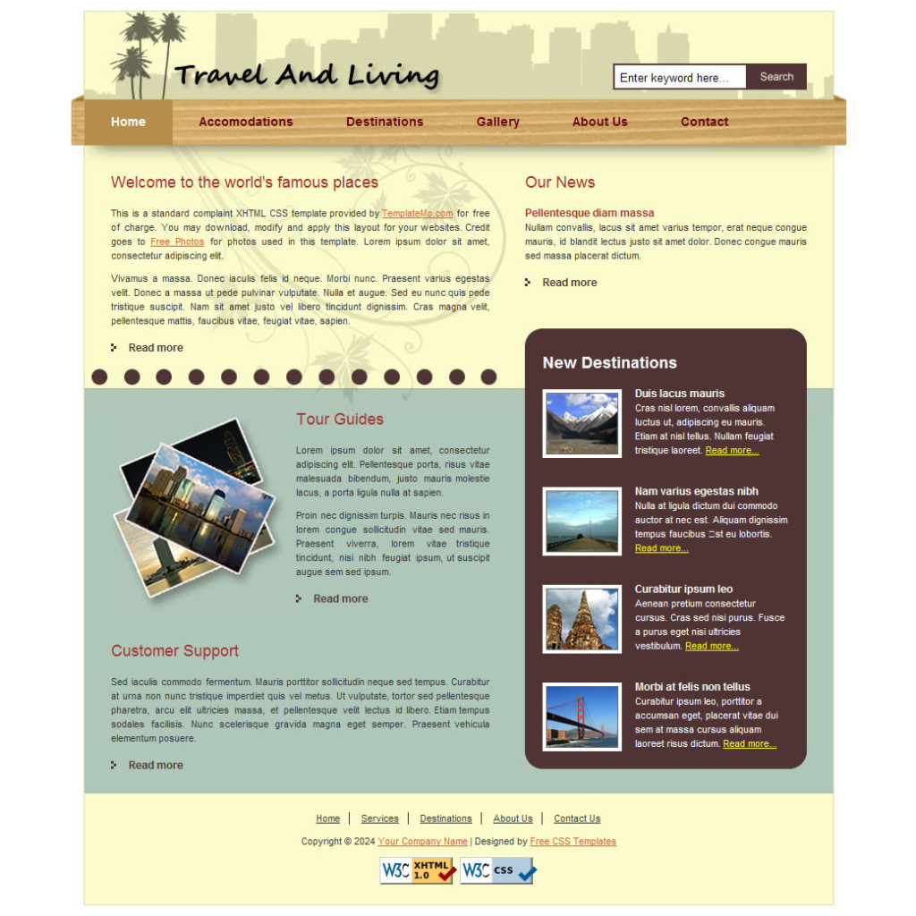 Thiet ke web du lich travel and living