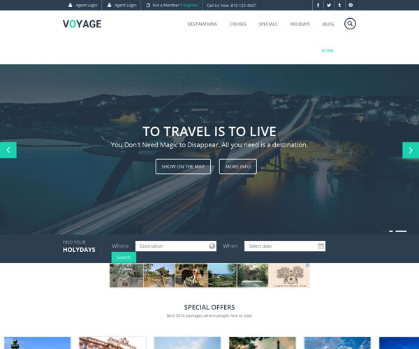 Thiet ke web du lich voyage