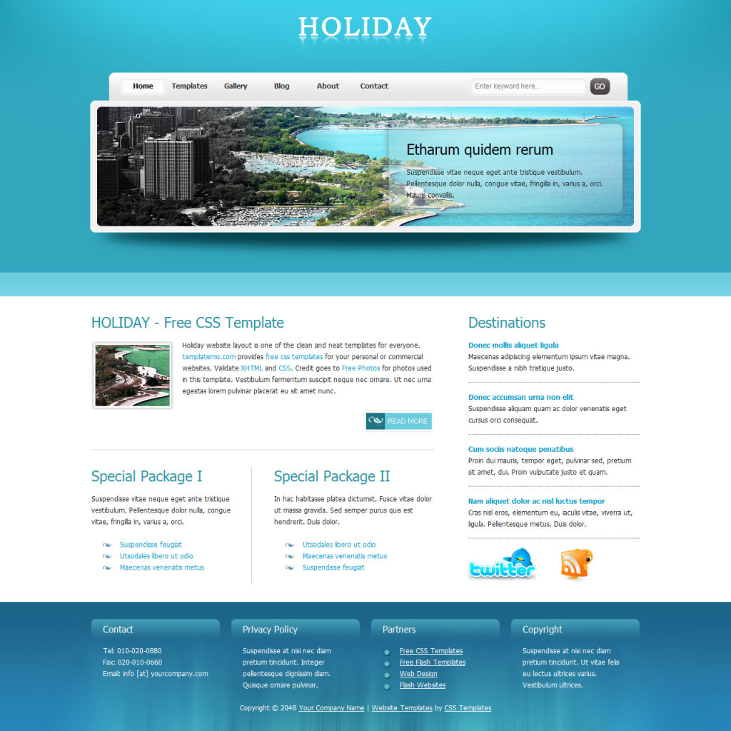 Thiet ke website du lich holiday