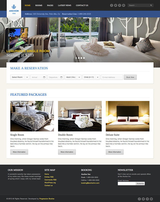 tim hieu chu de wordpress 2016 anchor inn va castello danh cho thiet ke website khach san 1