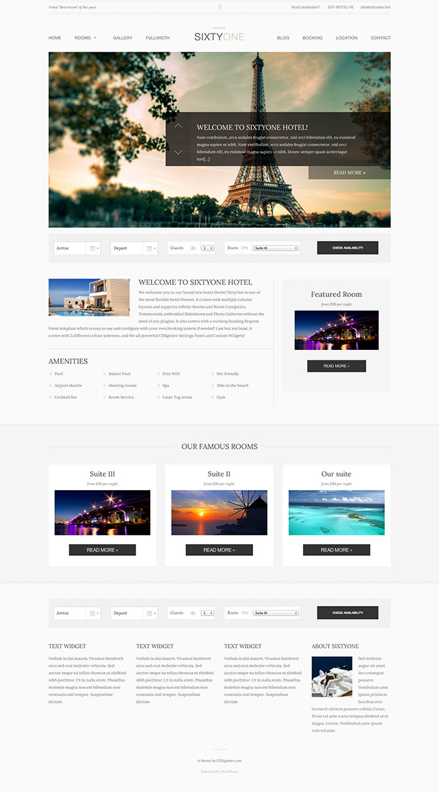 tim hieu chu de wordpress 2016 book your travel va sixtyone danh cho thiet ke website khach san 2