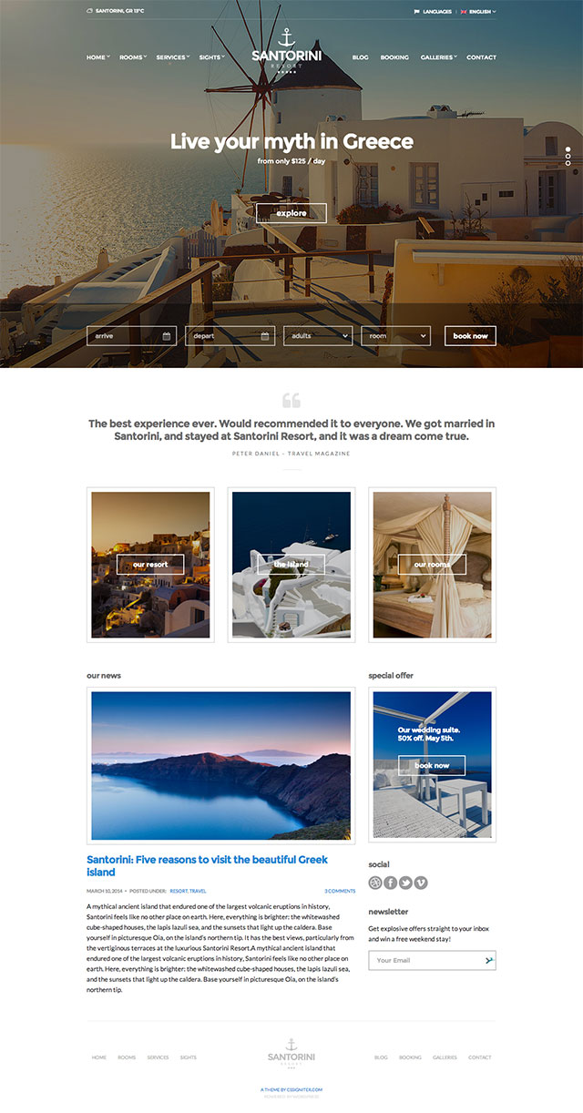 tim hieu chu de wordpress 2016 hotelengine classy va santorini danh cho thiet ke website khach san 2