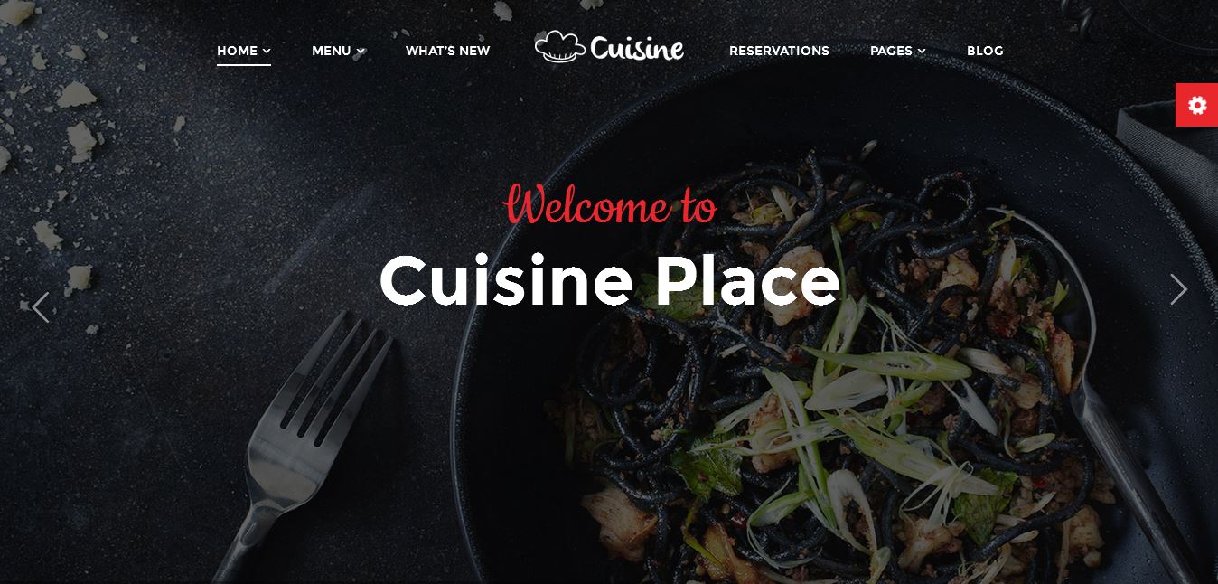 tim hieu chu de wordpress cuisine danh cho thiet ke website nha hang 2