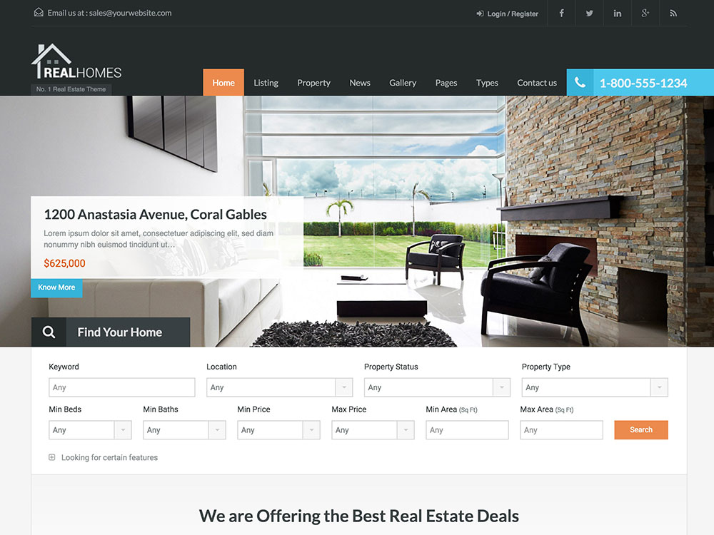 tim hieu chu de wordpress real expert va real homes danh cho thiet ke website bat dong san 2