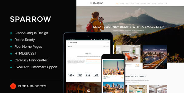 tim hieu mau thiet ke website du lich html5 sparrow 1